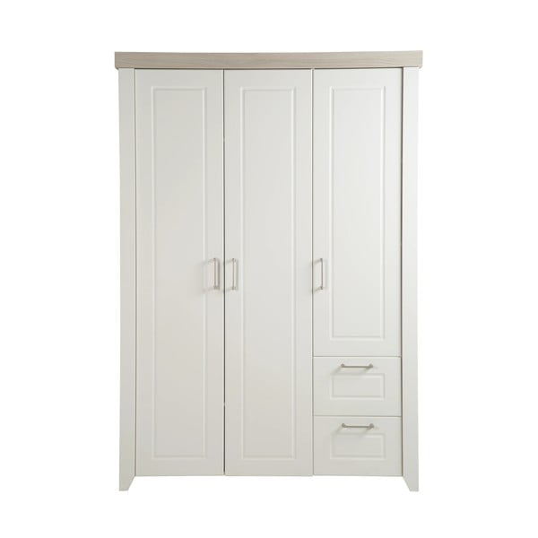 Bílá dětská šatní skříň 139x199 cm Felicia – Roba-image-2