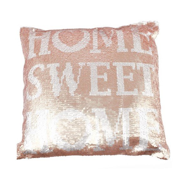 Flitrovaný polštář Dakls Home Sweet Home, 40 x 40 cm