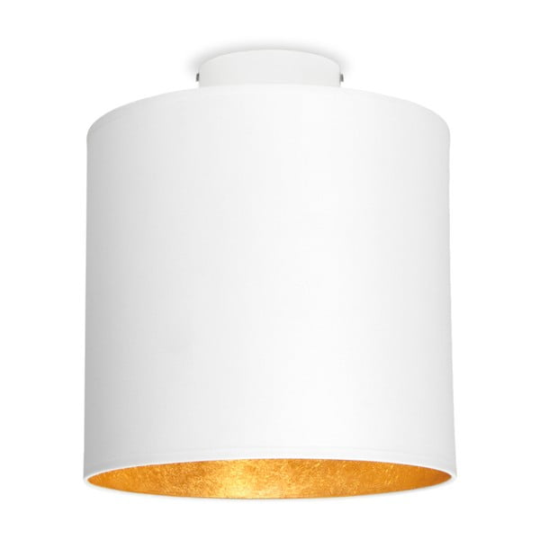 Bílé stropní svítidlo s detailem ve zlaté barvě Sotto Luce MIKA Elementary S PLUS CP