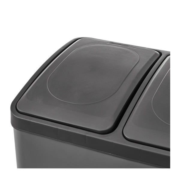 Pedálový odpadkový koš na tříděný odpad z nerezové oceli 30 l Litros – Casa Selección-image-3