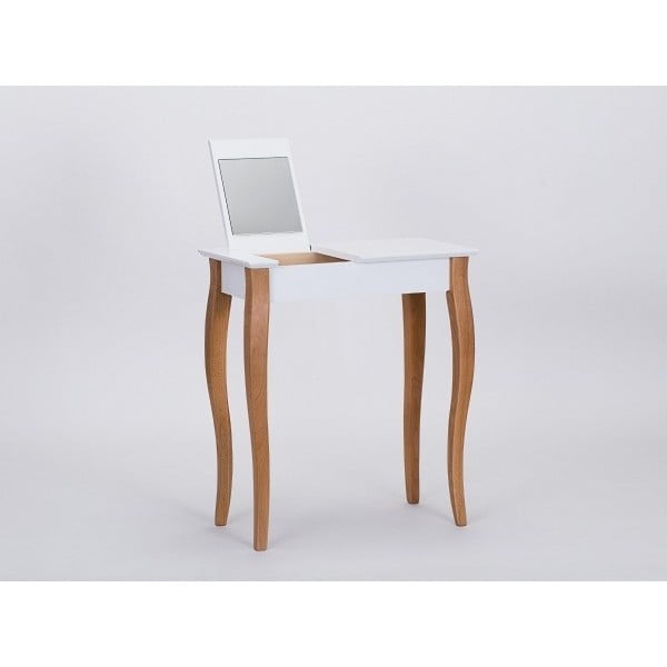 Bílý toaletní stolek se zrcadlem Ragaba Dressing Table, délka 65 cm-image-1