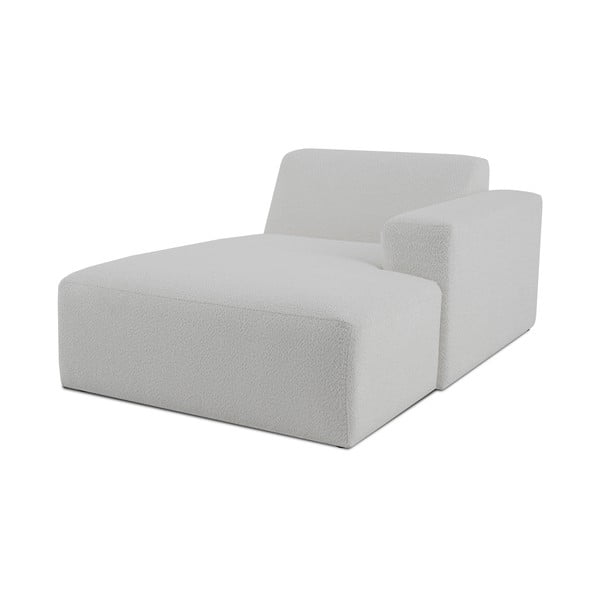 Bílý modul pohovky z textilie bouclé (pravý roh) Roxy – Scandic-image-1