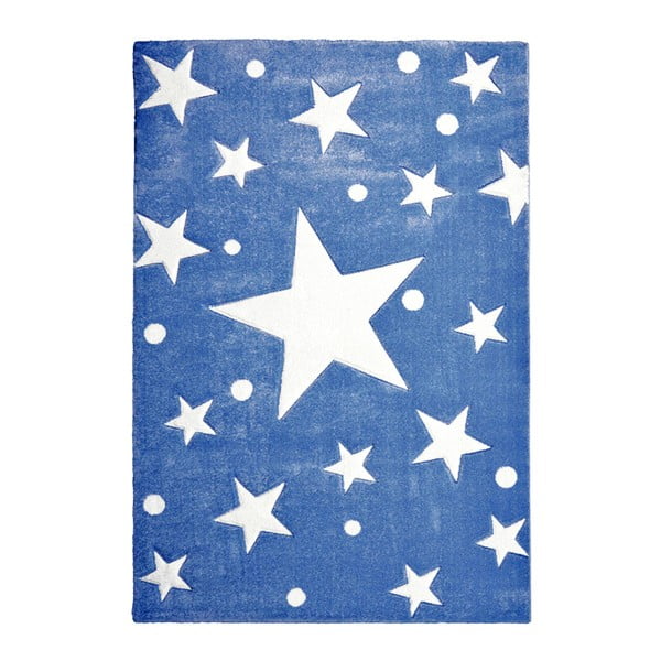 Tmavě modrý dětský koberec Happy Rugs Stars, 160 x 230 cm