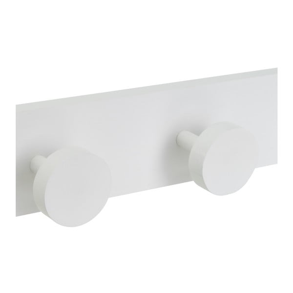 Bílý nástěnný věšák z borovicového dřeva 40 cm Anillos – Casa Selección-image-2