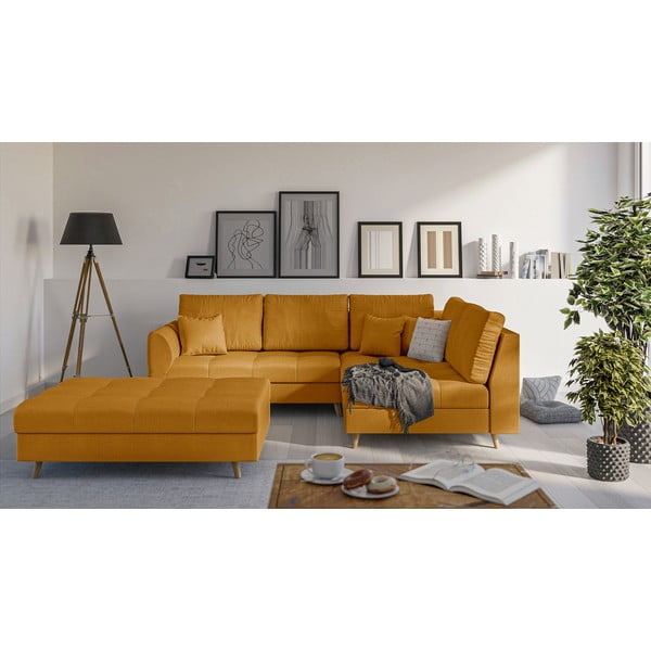 Podnožka v hořčicové barvě Ariella – Ropez-image-1