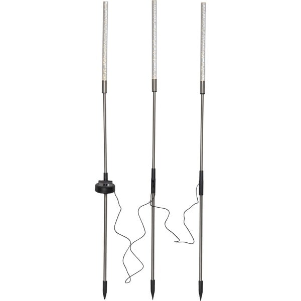 Sada 3 venkovních solárních LED světelných dekorací Star Trading Bubbly, výška 83 cm