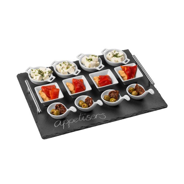 12dílný břidlicový servírovací set Premier Housewares Appetiser, 40 x 30 cm-image-1