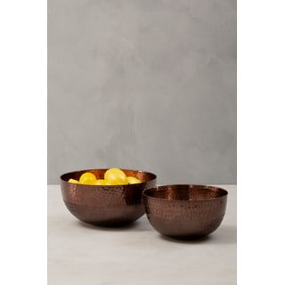 Kovové servírovací misky v měděné barvě v sadě 2 ks ø 26 cm Solis – Premier Housewares