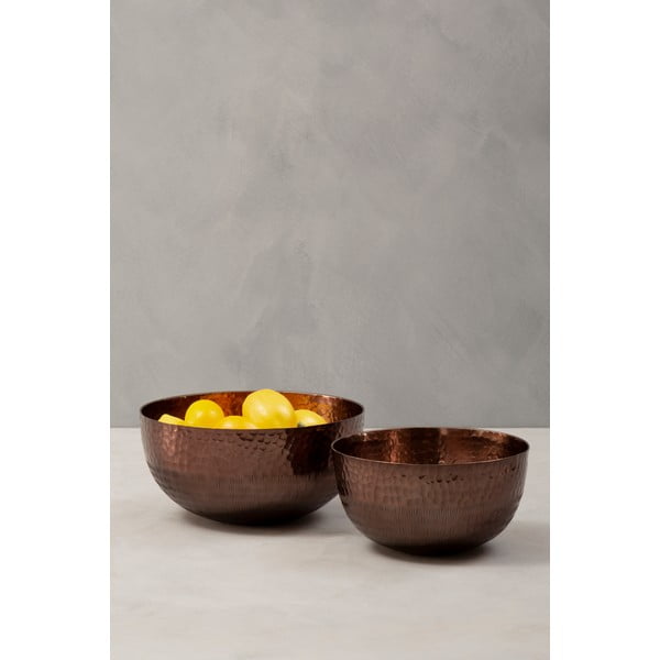 Kovové servírovací misky v měděné barvě v sadě 2 ks ø 26 cm Solis – Premier Housewares-image-1