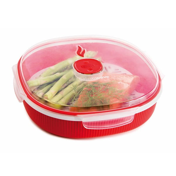 Červená sada na napařování potravin v mikrovlnce Snips Dish Steamer, 2 l-image-4