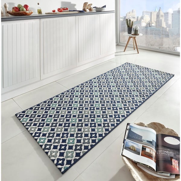 Modrý běhoun Zala Living Soho Reflect, 80 x 200 cm-image-1