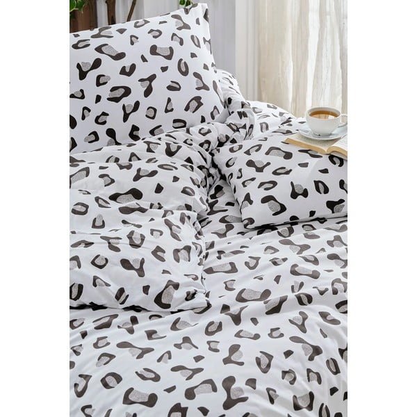 Bílo-šedé povlečení na jednolůžko/prodloužené s prostěradlem/3dílné 160x220 cm Modern – Mila Home-image-2