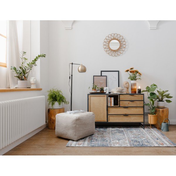 Ratanové nástěnné zrcadlo WOOX LIVING Ratta-image-1