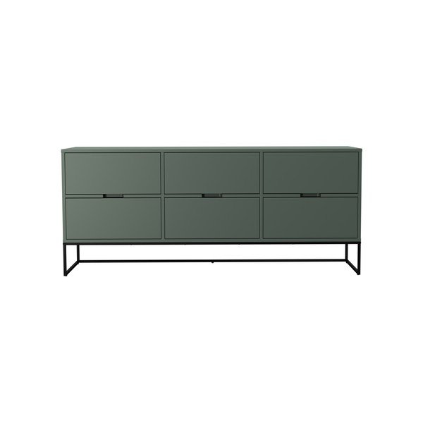 Šedozelená nízká komoda 176x76 cm Lipp - Tenzo-image-3