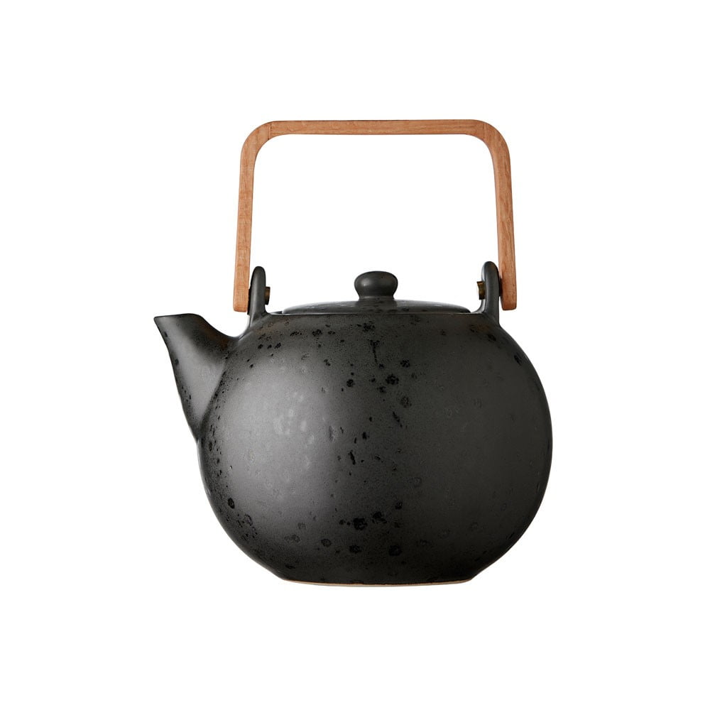 Černá konvice na čaj z kameniny 1.2 l Stentøj - Bitz