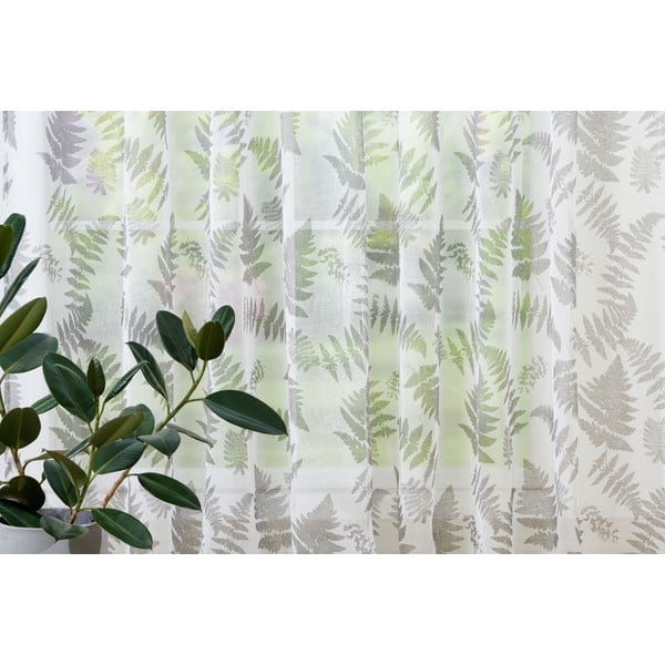 Bílo-šedá záclona 300x260 cm Feriga – Mendola Fabrics-image-1