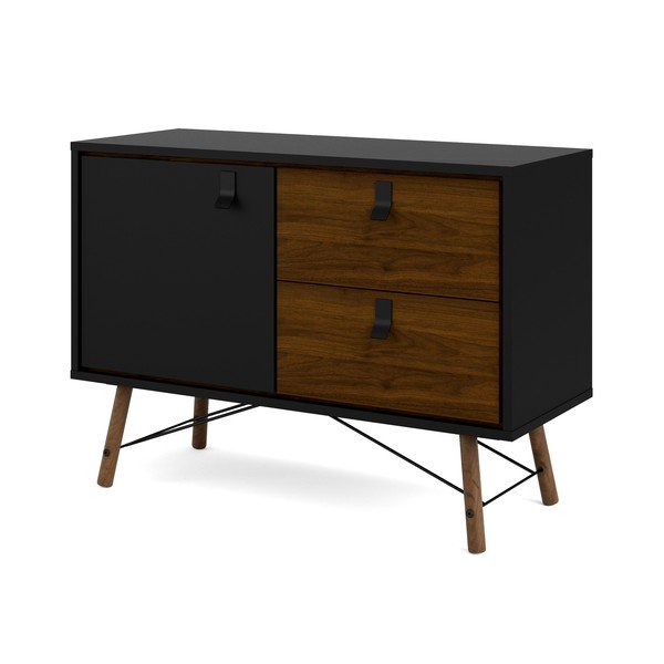 Černá komoda Tvilum Ry, 102 x 72 cm-image-2