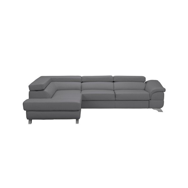 Šedá rozkládací pohovka s úložným prostorem Windsor & Co Sofas Gamma, levá strana-image-1