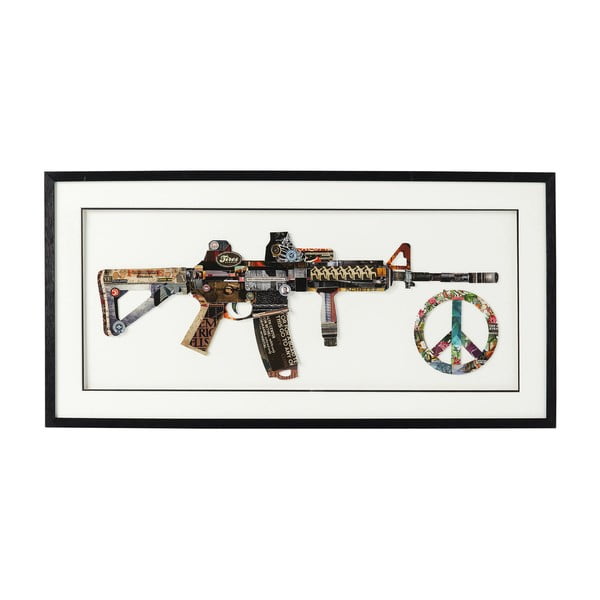 Obraz v rámu Kare Design Art Peace No War, 100 x 50 cm