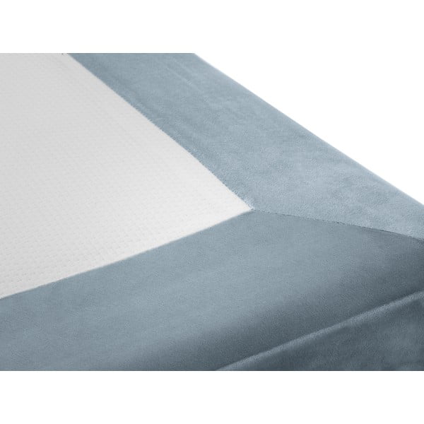 Světle modrá sametová jednolůžková postel Cosmopolitan Design Lia, 90 x 200 cm-image-4