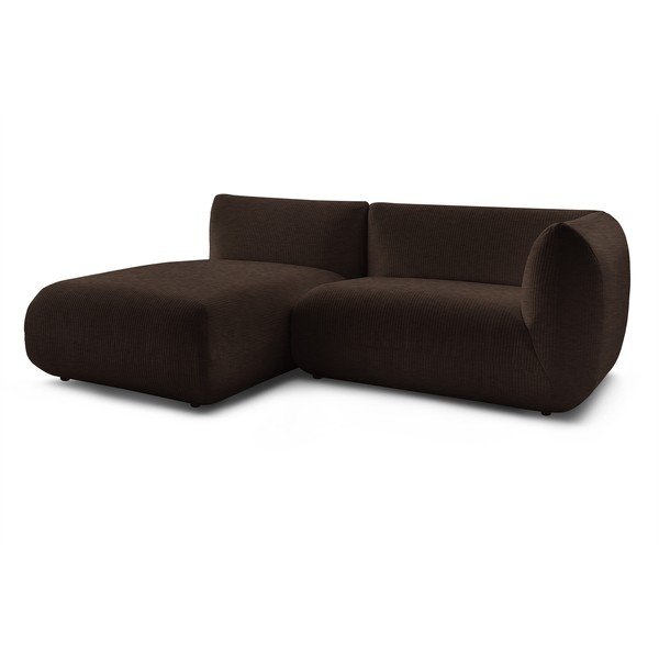 Tmavě hnědá manšestrová rohová pohovka (levý roh) Lecomte – Bobochic Paris-image-3