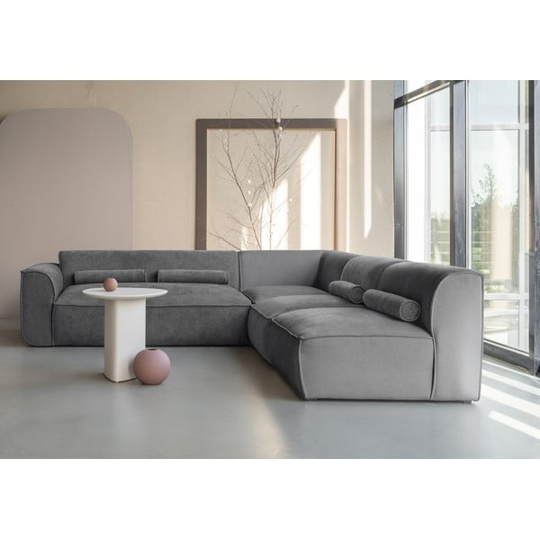 Šedá rohová pohovka (pravý roh) Flex Felix – Miuform-image-1