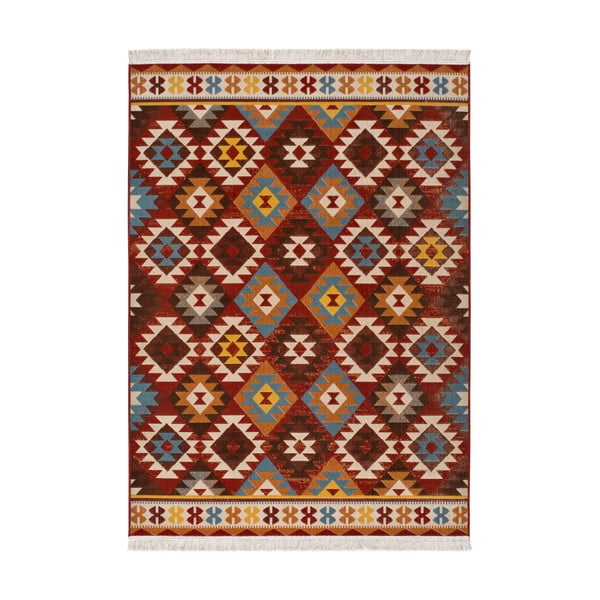 Červený koberec Universal Caucas Ethnic, 120 x 170 cm