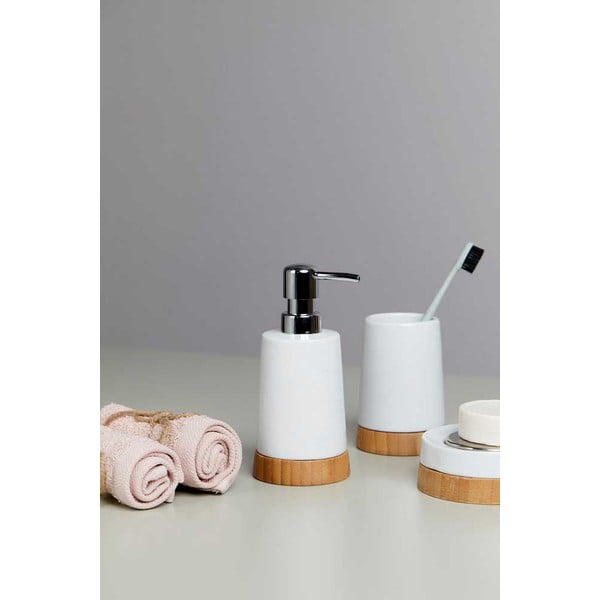 Bílá keramická sada doplňků do koupelny Bamboo – Wenko-image-1