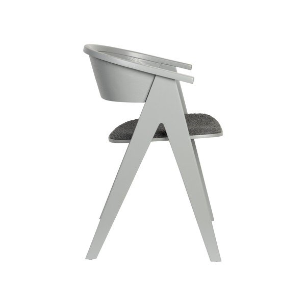 Šedé čalouněné jídelní křeslo s područkami NDSM – Zuiver-image-4