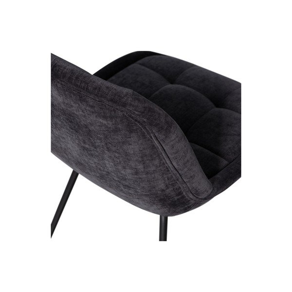 Tmavě šedé sametové jídelní židle v sadě 2 ks Crate – BePureHome-image-4