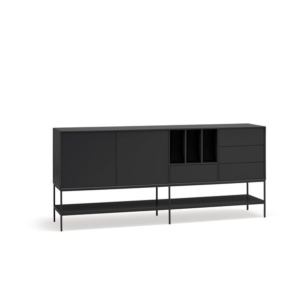 Černá komoda 220x98x45 cm Platt – Teulat