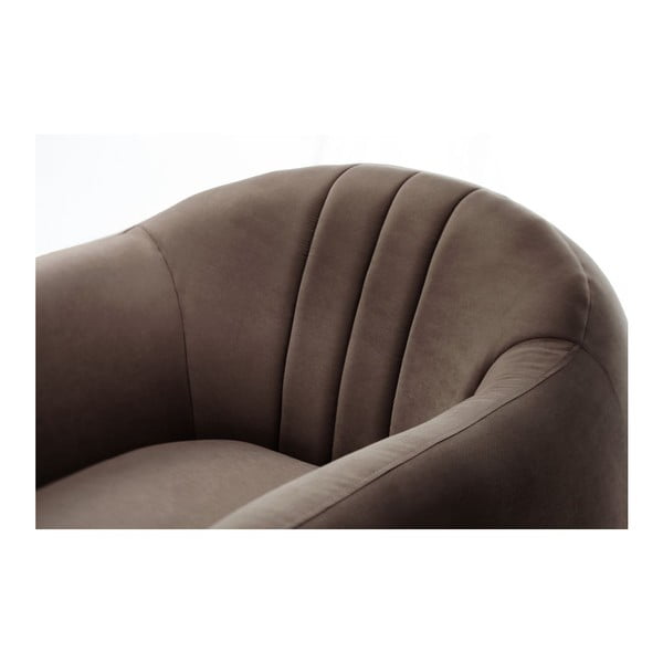 Hnědá křeslo Scandi by Stella Cadente Maison Comete Stripes-image-3