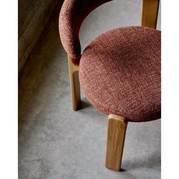 Jídelní židle z jasanového dřeva v přírodní barvě/v terakotové barvě Granite – Kave Home-image-3