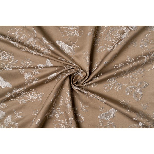 Béžový závěs 135x260 cm Lillies – Mendola Fabrics-image-3