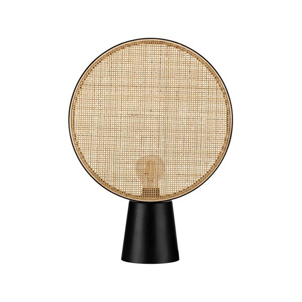 Matně černá/v přírodní barvě kovová stolní lampa (výška 48,5 cm) Tierra – Nova Luce
