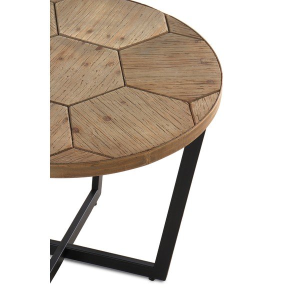 Konferenční stůl s černou železnou konstrukcí Geese Honeycomb, ⌀ 59 cm-image-3
