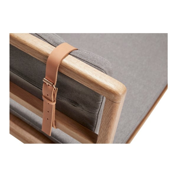 Lavice s polštářem Hübsch Oak Bench-image-3