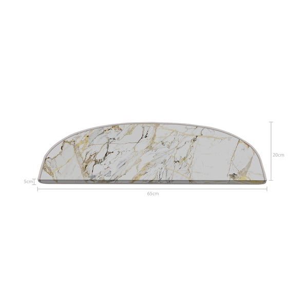 Bílé nášlapy na schody v sadě 16 ks 20x65 cm Marble Art – Vitaus-image-2