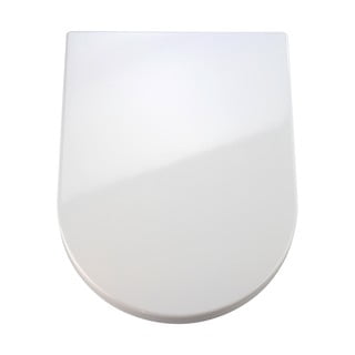 Bílé WC sedátko se snadným zavíráním Wenko Premium Palma, 46,5 x 35,7 cm