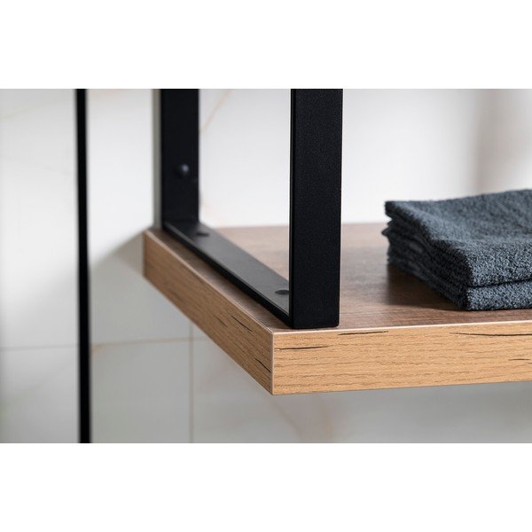 Černá ocelová podpěra pracovní desky 49x4 cm – Sapho-image-2