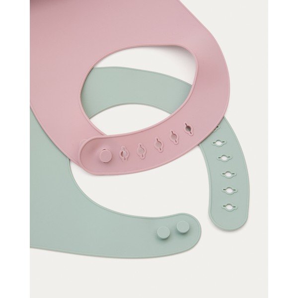 Světle růžové/tyrkysové bryndáky v sadě 2 ks Lili – Kave Home-image-4