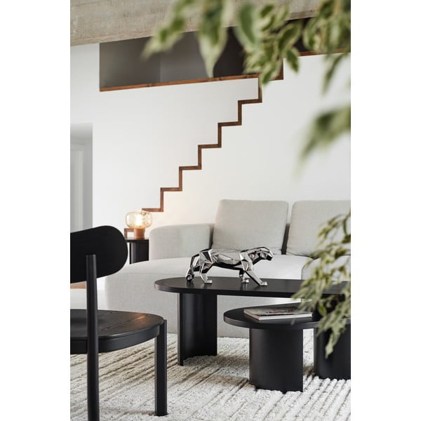 Černý konferenční stolek v dekoru jasanu 120x50 cm Nori - Teulat-image-1