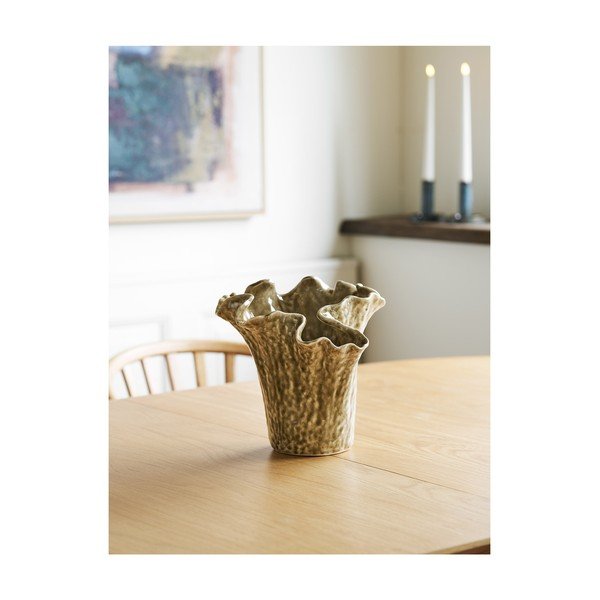 Šedobéžová keramická váza (výška 23,5 cm) – House Nordic-image-1