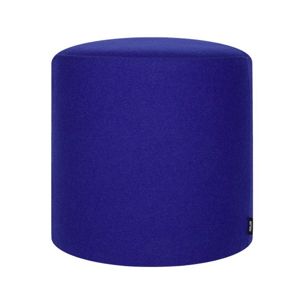 Modrý vlněný taburet Folk – noo.ma