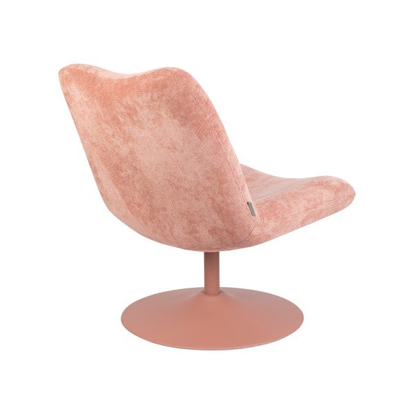 Růžové sametové křeslo Bubba – Zuiver-image-4