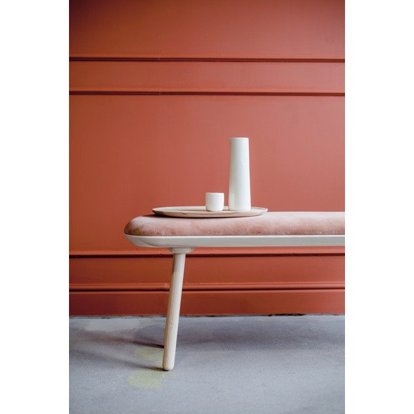 Oranžová sametová lavice EMKO Naïve, 140 cm-image-3