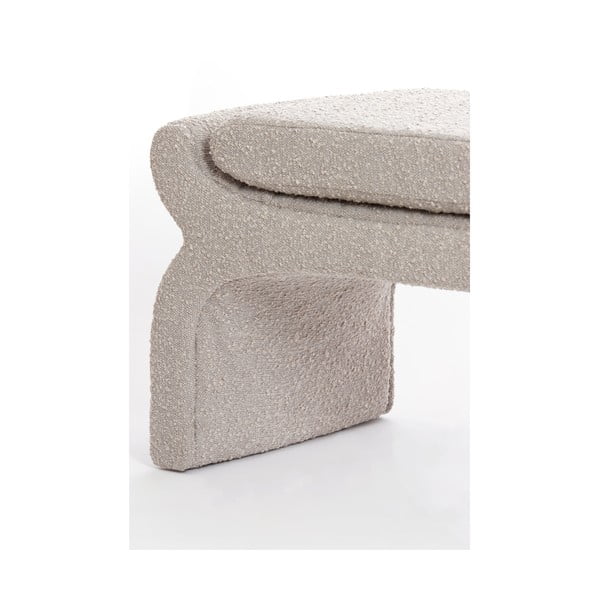 Béžová lavice z textilie bouclé Nafya – Light & Living-image-4