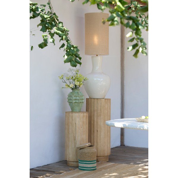 Kulatý odkládací stolek z mangového dřeva ø 35 cm Ellena – Light & Living-image-1