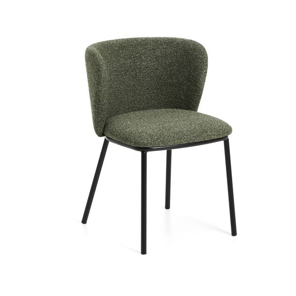 Zelené čalouněné jídelní křeslo Ciselia – Kave Home