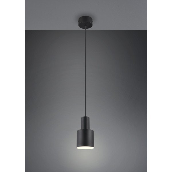 Černé závěsné svítidlo s kovovým stínidlem ø 12 cm Agudo – Trio-image-1